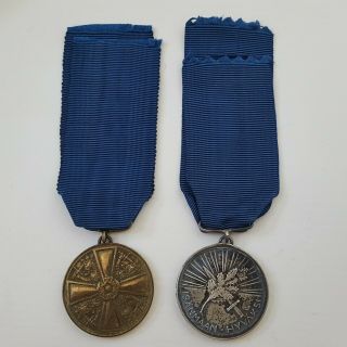 Finland Bronze & Silver Medal/order Of The White Rose 2nd & 3rd Class