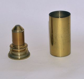 1/4 In.  Objective Lens In Can For Brass Microscope - C.  Collins
