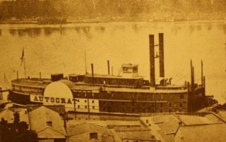 CIVIL WAR PHOTO - Gen.  Ellet ' s Steamboat Flagship AUTOCRAT at Vicksburg 2