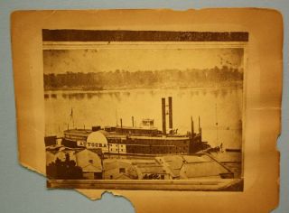 CIVIL WAR PHOTO - Gen.  Ellet ' s Steamboat Flagship AUTOCRAT at Vicksburg 3