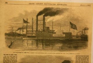 CIVIL WAR PHOTO - Gen.  Ellet ' s Steamboat Flagship AUTOCRAT at Vicksburg 7