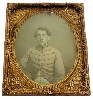 VERY RARE DAGUERREOTYPE OF A VIRGINIA MILITARY INSTITUTE CADET CIRCA 1850s 2