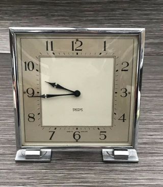 1930’s Art Deco Smiths 8 Day Clock Made In England - Needs Service Please Read