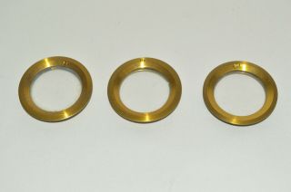 3 X Brass Rings With Lenses For Microscope?