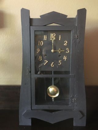 Haven Antique Mission Shelf Mantel Clock Early 1900’s - 8 Day