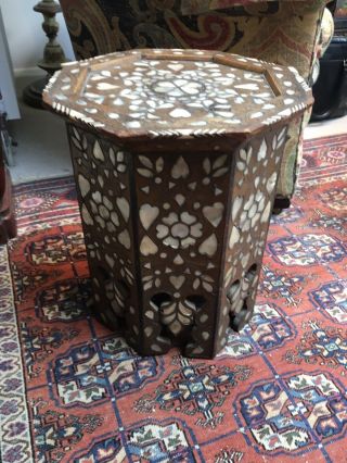 Antique Inlaid Islamic Cafe Table