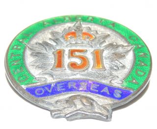 Ww1 151st Cef Central Alberta Canada Cap Badge Sweetheart Pin Sterling Ssr
