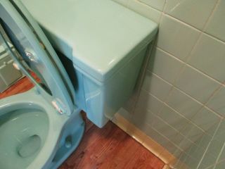 Vintage American Standard Ming or Green Toilet 1950’s Mid Century Art Deco 6