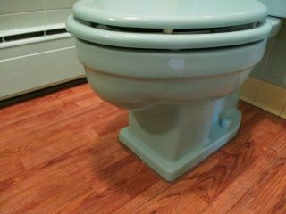 Vintage American Standard Ming or Green Toilet 1950’s Mid Century Art Deco 8