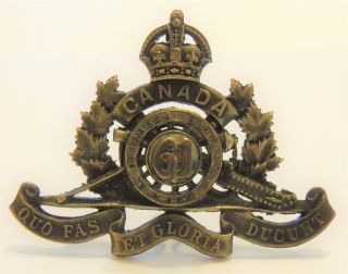 WW1 CEF 61st Overseas Field Battery RCA Canadian Artillery Lethbridge cap badge 2