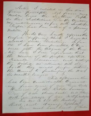 1863 & 1864 Letters from Civil War Soldiers - Vicksburg River Battle,  Nashville 3