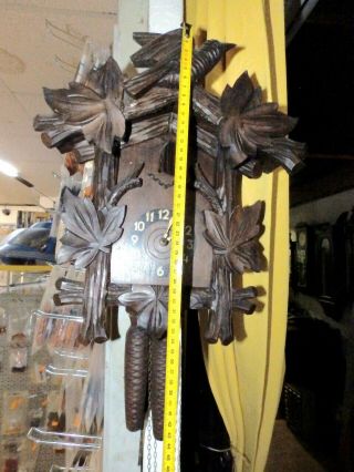 ANTIK BLACK FOREST CUCKOO CLOCK WITH WOOD BOARD MOVEMENT FOR A A RESTAURATION 12