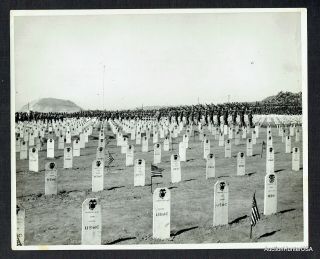 Ww2 Usmc Iwo Jima Cemetery Dedication Official Us Marine Corps 8 X 10 Rare Photo