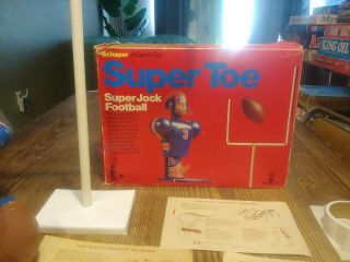 Vintage 1976 Schaper Jock Toe Football Game Toy with Box 3