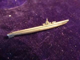 Vintage Ww2 Sterling? Eb Submarine Boat Pin Maker?