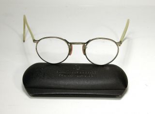 Vintage American Optical Ful - Vue Safety Goggles/glasses With Metal Ao Case