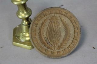 A Fine Late 18th C Butter Stamp With " Pineapple " Design In Old Color And Patina