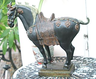 Tang Horse Statue,  Chinese Horse Sculpture 18 Inches Tall X 20 Inches Long