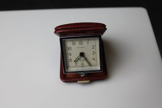 C114 Gorgeous Vintage De Frece 8 - Day Swiss Alarm Clock