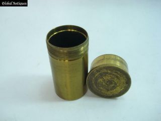 19c.  Antique Microscope Objective Lens Brass Box E.  Leitz