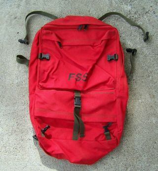 1985 Fss Forest Service Wildland Fire Fighter Red Personal Gear Pack Backpack