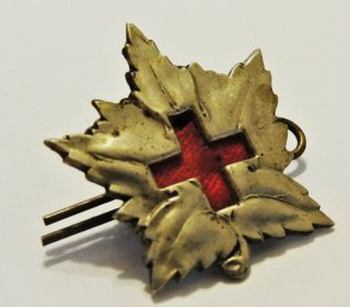 Boer War Ww1 Canadian Cef Medical Insignia Collar Badge Red Cross Good Shape