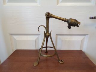 Arts & Crafts/nouveau Brass Table/wall Lamp C1900 In The Manner Of Was Benson?