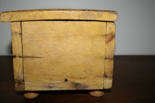 Antique Folk Art Miniature Chest Early Paint Decorated Primitive Mid 1800 ' s Box 10