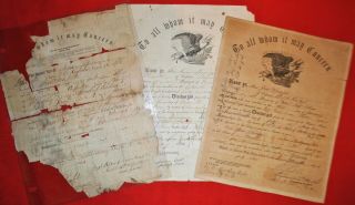 Docs.  For Civil War Soldier,  Pennsylvania 48th Infantry Volunteers Co.  " A "