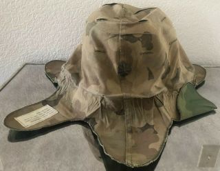 WWII US ARMY Vietnam Camouflage Helmet Liner Cover Steinberg Major M1 Front Seam 5