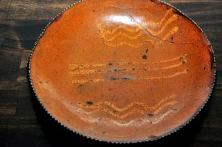 Vintage Circa 1800 ' s Redware Plate 2