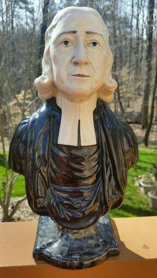 John Wesley Bust Founder Of Methodism Enoch Wood Burslem Late 1800 
