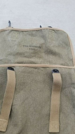 WW II U.  S.  Musette Bag,  2 Canteen Cvrs.  and 2 Orig.  Canteens Transitional,  Exc. 11