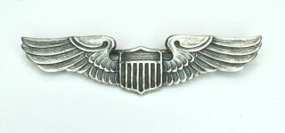 Pristine Wwii Us Army Air Corps Aviator Pilot 2 " Wings Balfour Sterling Silver