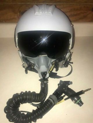Gentex Hgu - 55/p Flight Helmet X - Large Plus Oxygen Mask And Microphone