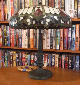 Antique Duffner & Kimberly Leaded Stained Glass Lamp Chicago Salem Styles 2