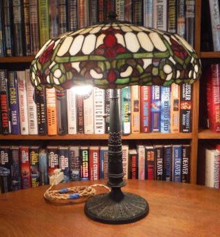 Antique Duffner & Kimberly Leaded Stained Glass Lamp Chicago Salem Styles 5