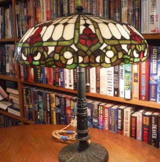 Antique Duffner & Kimberly Leaded Stained Glass Lamp Chicago Salem Styles 7