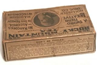 Antique Hollister’s Rocky Mountain Tea Laxative Medicine Box Hollister Drug Co. 4