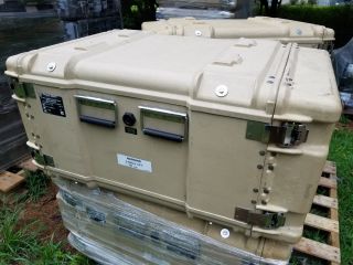 Ecs Tsc Insulated 8u 37 X 23 X 19 " Rackmount Shockmount Military Case - Tan