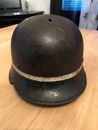 Absolutely Gorgeous And Extremely Rare Ww 2 Crash Crew Helmet,  Military Germ An 4