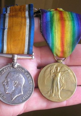 Ww1 Cef War Medal Pair Canadian Fecteau Cfa Wounded Gassed 1917