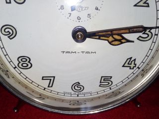 TAM - TAM KIENZLE Alarm Repeat Clock 1930`s ULTRA RARE made in Germany 4