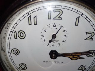 TAM - TAM KIENZLE Alarm Repeat Clock 1930`s ULTRA RARE made in Germany 5