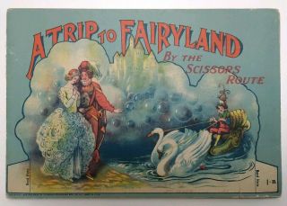 Vintage 1929 A Trip To Fairy Land By The Scissors Route Uncut Paper Dolls Toys