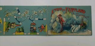 Vintage 1929 A Trip to Fairy Land By the Scissors Route Uncut Paper Dolls Toys 3
