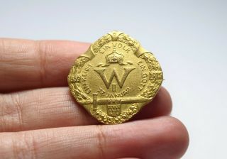 Antique German Pin Medal EIN REICH EIN VOLK EIN GOTT Kaiser Patriotic - Hermling 6