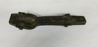 Scarce cast Bronze 18th C spoon & fork molds for pewter or coin silver 8