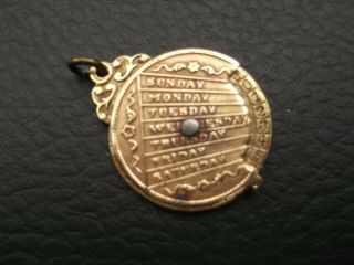 VICTORIAN BRASS PERRY & CO PERMANENT ALMANACK,  WATCH FOB. 2