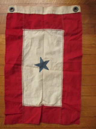 Antique World War One (WWI) Service Flag Banner 1 Star,  Attic Find 3